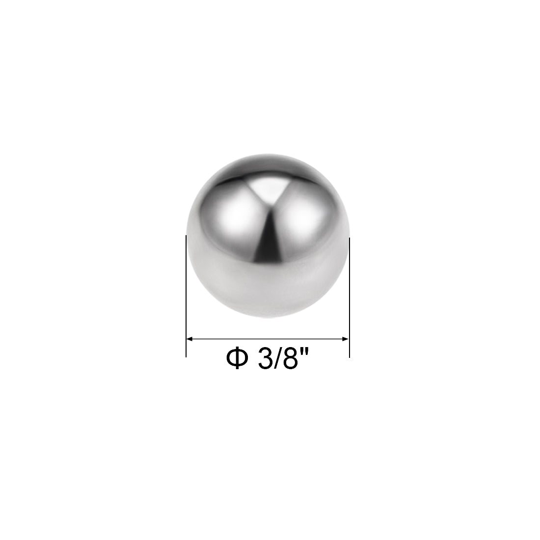 Uxcell Uxcell 1/2" Bearing Balls 304 Stainless Steel G100 Precision Balls 10pcs