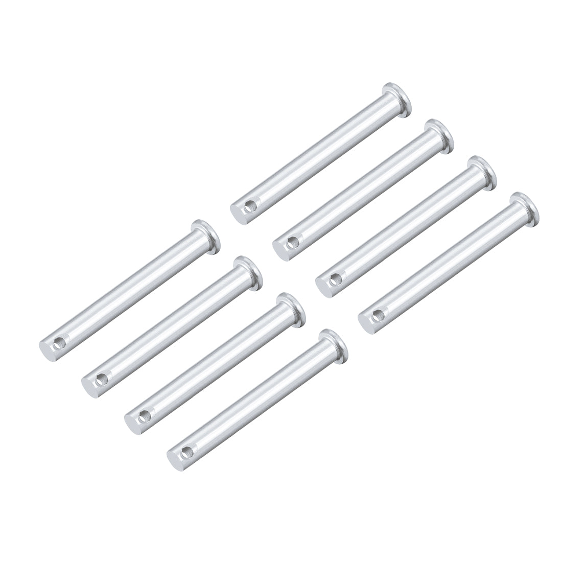 uxcell Uxcell Single Hole Clevis Pins -  Flat Head Zinc-Plating Solid Steel Link Hinge Pin 8Pcs