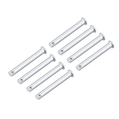 Harfington Uxcell Single Hole Clevis Pins -  Flat Head Zinc-Plating Solid Steel Link Hinge Pin 8Pcs