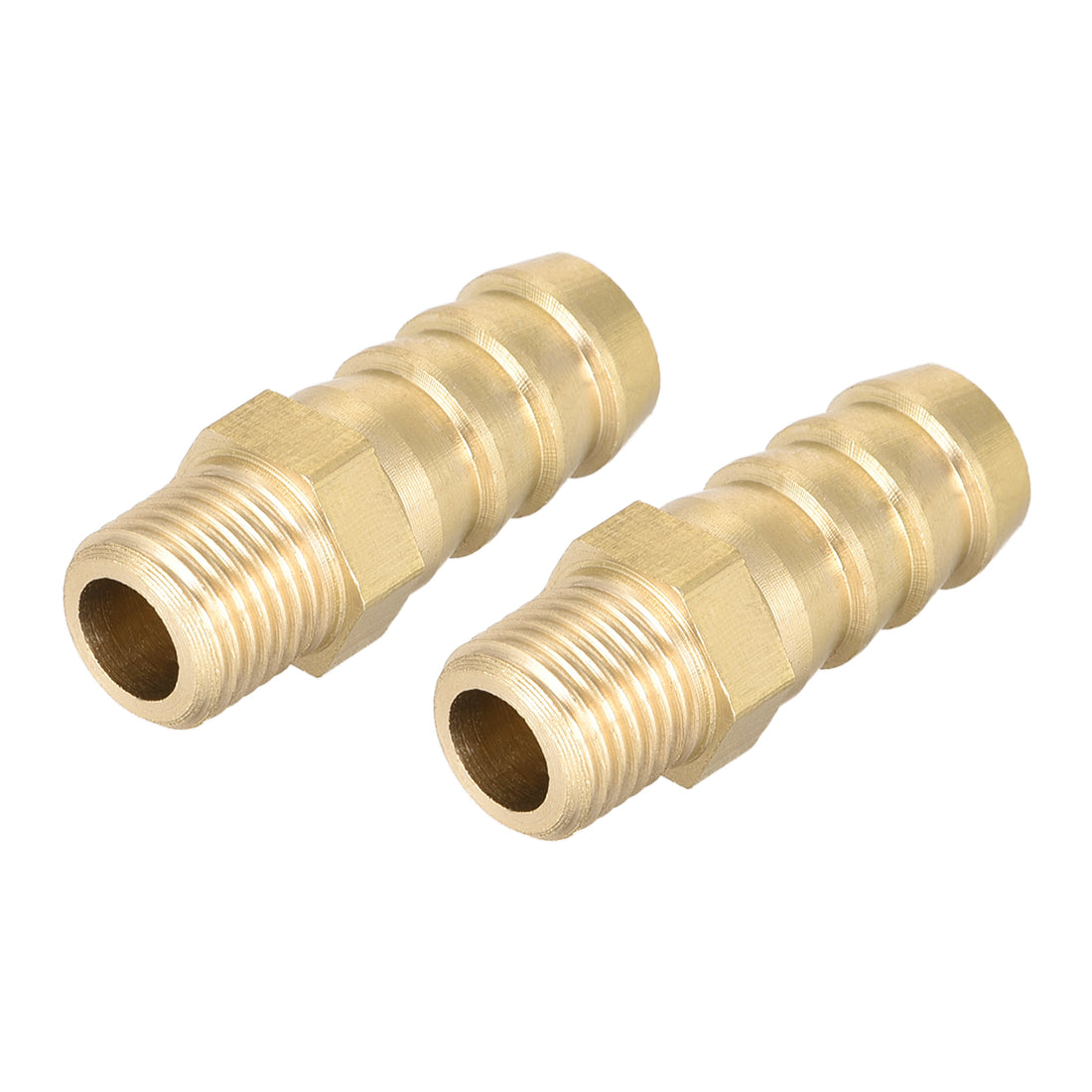 uxcell Uxcell Verbindungsstück aus Messing metrischer Stecker an Schlauch mit Widerhaken 10 mm x M10 x 1 (2 Stück)