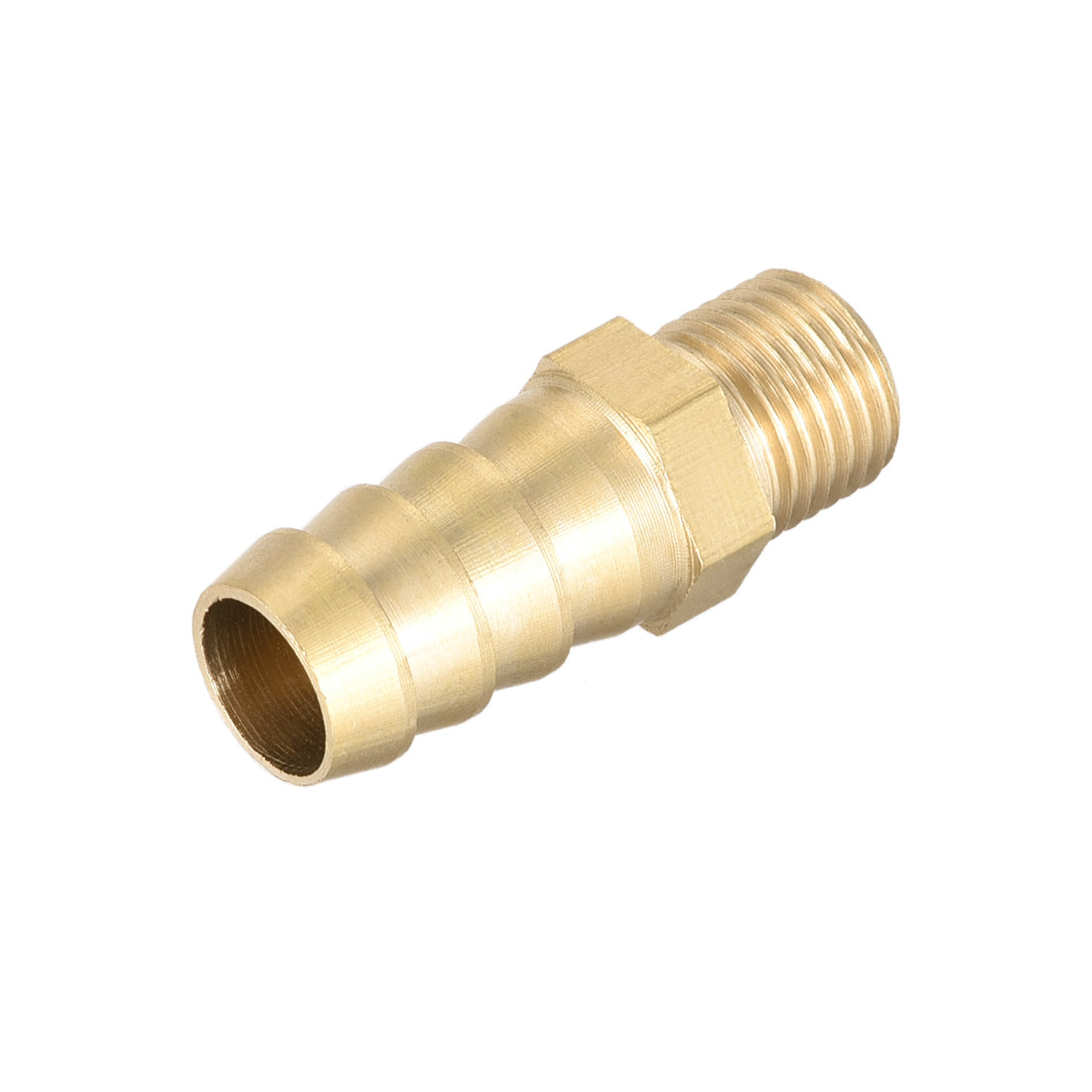 uxcell Uxcell Brass Fitting Connector Metric M10-1 Male to Barb Fit Hose ID 10mm 4pcs