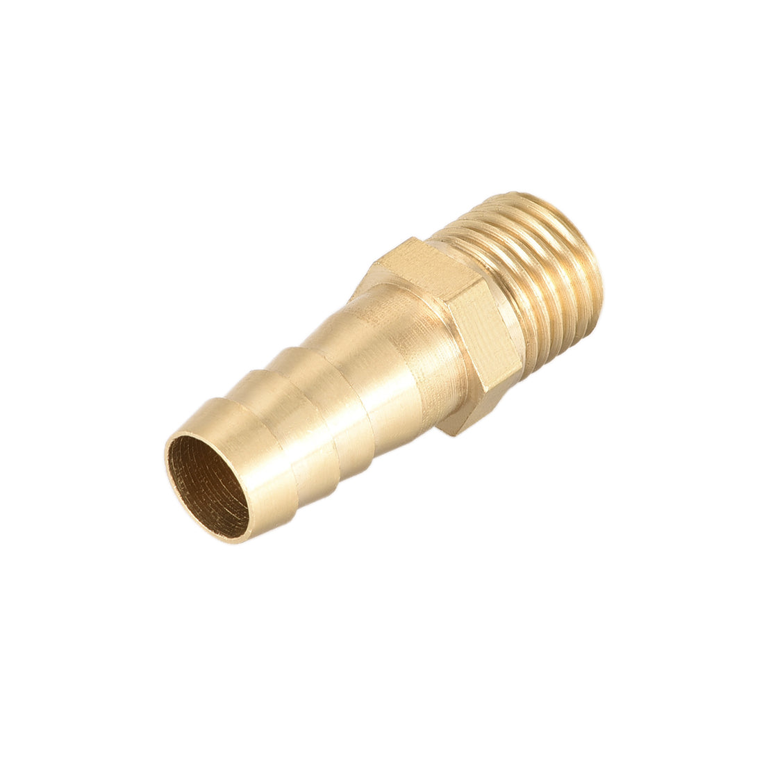 uxcell Uxcell Brass Fitting Connector Metric M12-1.25 Male to Barb Fit Hose ID 10mm 2pcs