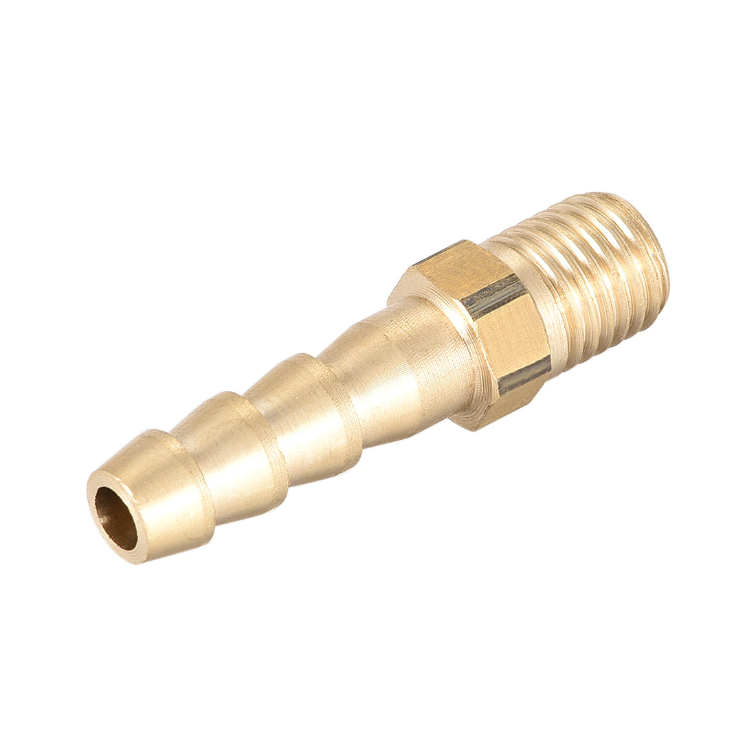 uxcell Uxcell Brass Fitting Connector Metric M8-1 Male to Barb Fit Hose ID 6mm 2pcs