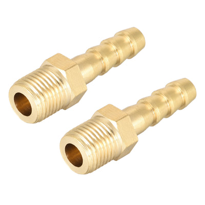 Harfington Uxcell Verbindungsstück aus Messing metrischer Stecker an Schlauch mit Widerhaken 6 mm x M10 x 1 (2 Stück)