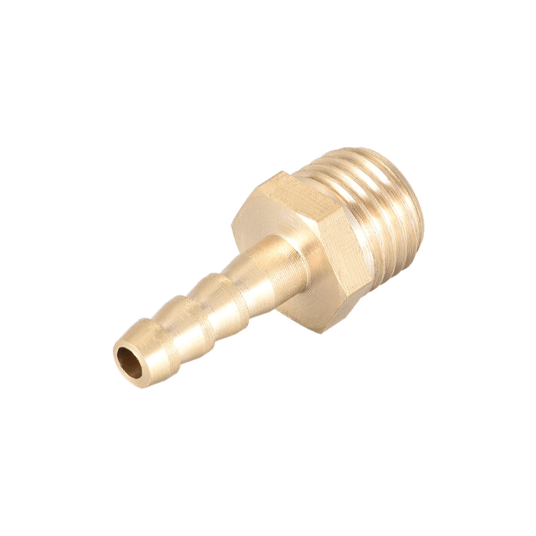 uxcell Uxcell Brass Fitting Connector Metric M14-1.5 Male to Barb Fit Hose ID 6mm 4pcs