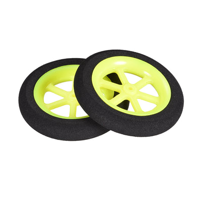 Harfington Uxcell RC Model Plane Aircraft Wheel Micro Sport Wheel 0.07 inch x 1.81 inch -   Wheel 4PCS