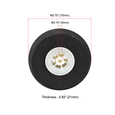 Harfington Uxcell 2x APP gesteuert RC Modell Flugzeug Rad Reifen Mikro Sportrad 0,15 Inch X 2,75 Inch