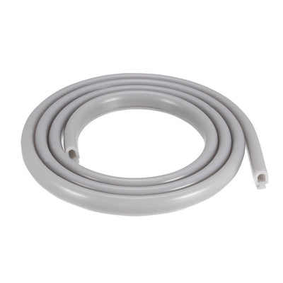 Harfington Uxcell T-Slot Mount Weatherstrip Seal 6.5mm Bulb Bubble for 4mm Slot 1 Meter Gray