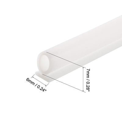 Harfington Uxcell T-Slot Mount Weatherstrip Seal 7mm Bulb Bubble for 6mm Slot 1 Meter White