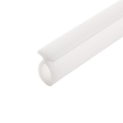 Harfington Uxcell T-Slot Mount Weatherstrip Seal 7mm Bulb Bubble for 6mm Slot 5 Meters White