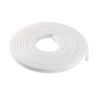 Harfington Uxcell T-Slot Mount Weatherstrip Seal 7mm Bulb Bubble for 6mm Slot 5 Meters White