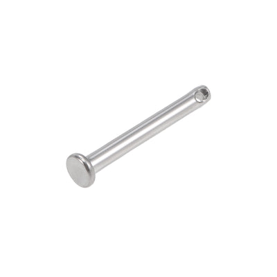 Harfington Uxcell Single Hole Clevis Pins - Flat Head 304 Stainless Steel Link Hinge Pin 10Pcs