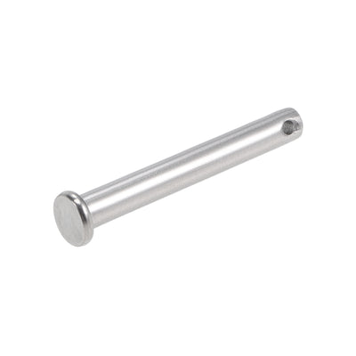 Harfington Uxcell Single Hole Clevis Pins -  Flat Head 304 Stainless Steel Link Hinge Pin 5Pcs