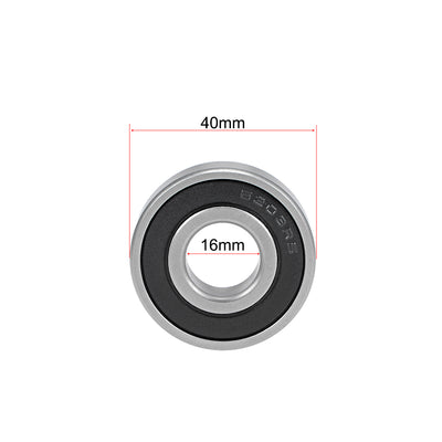 Harfington Uxcell Deep Groove Ball Bearings Metric Double Sealed Chrome Steel Rollers Z2