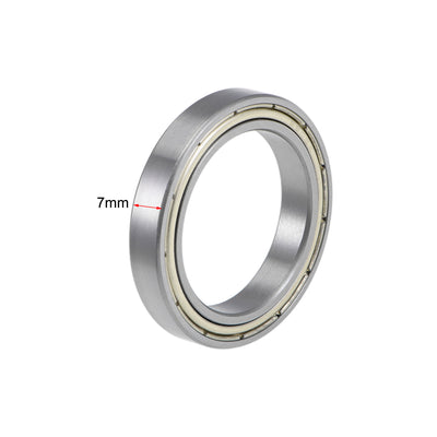 Harfington Uxcell Deep Groove Ball Bearings Thin Section Double Shield Chrome Steel ABEC1