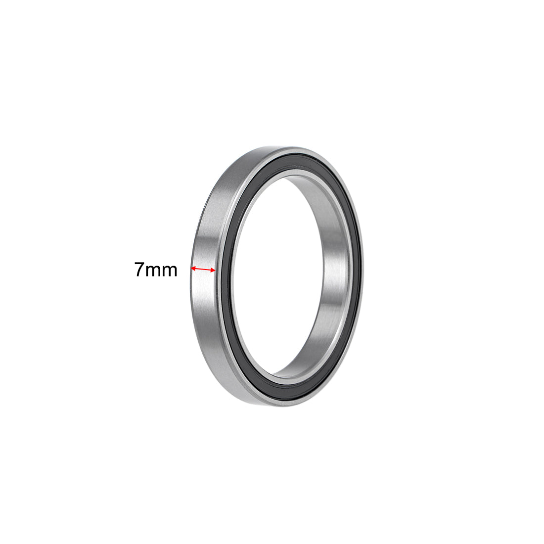 uxcell Uxcell Deep Groove Ball Bearings Thin Section Double Seal Chrome Steel ABEC1