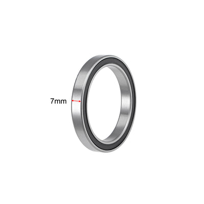 Harfington Uxcell Deep Groove Ball Bearings Thin Section Double Seal Chrome Steel ABEC1