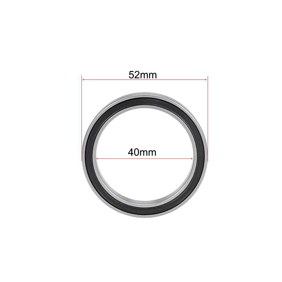 uxcell Uxcell Deep Groove Ball Bearings Thin Section Double Seal Chrome Steel ABEC1