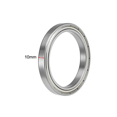 Harfington Uxcell 6813ZZ Ball Bearings Z2 65x85x10mm Double Shielded Chrome Steel