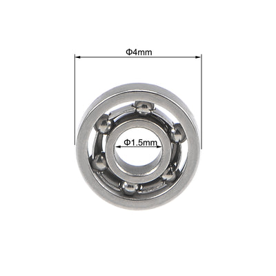 Harfington Uxcell Miniature Deep Groove Ball Bearings Open Type Chrome Steel Bearings