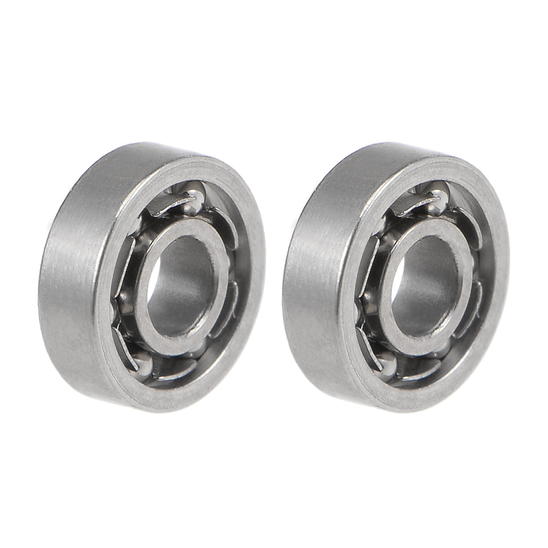 uxcell Uxcell Miniature Deep Groove Ball Bearings Open Type Chrome Steel Bearings