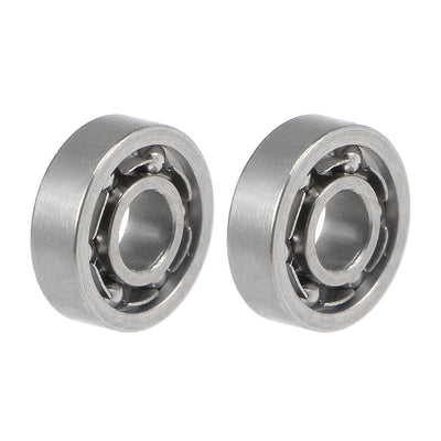 Harfington Uxcell Miniature Deep Groove Ball Bearings Open Type Chrome Steel Bearings