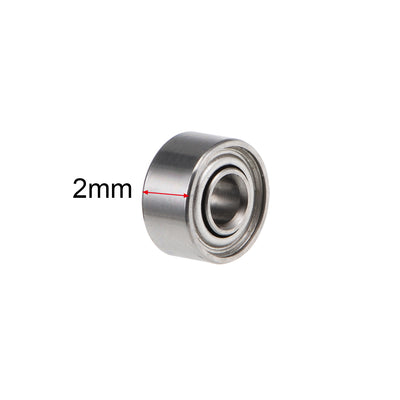 Harfington Uxcell 681XZZ Ball Bearings Z2 1.5x4x2mm Double Shielded Chrome Steel 20pcs