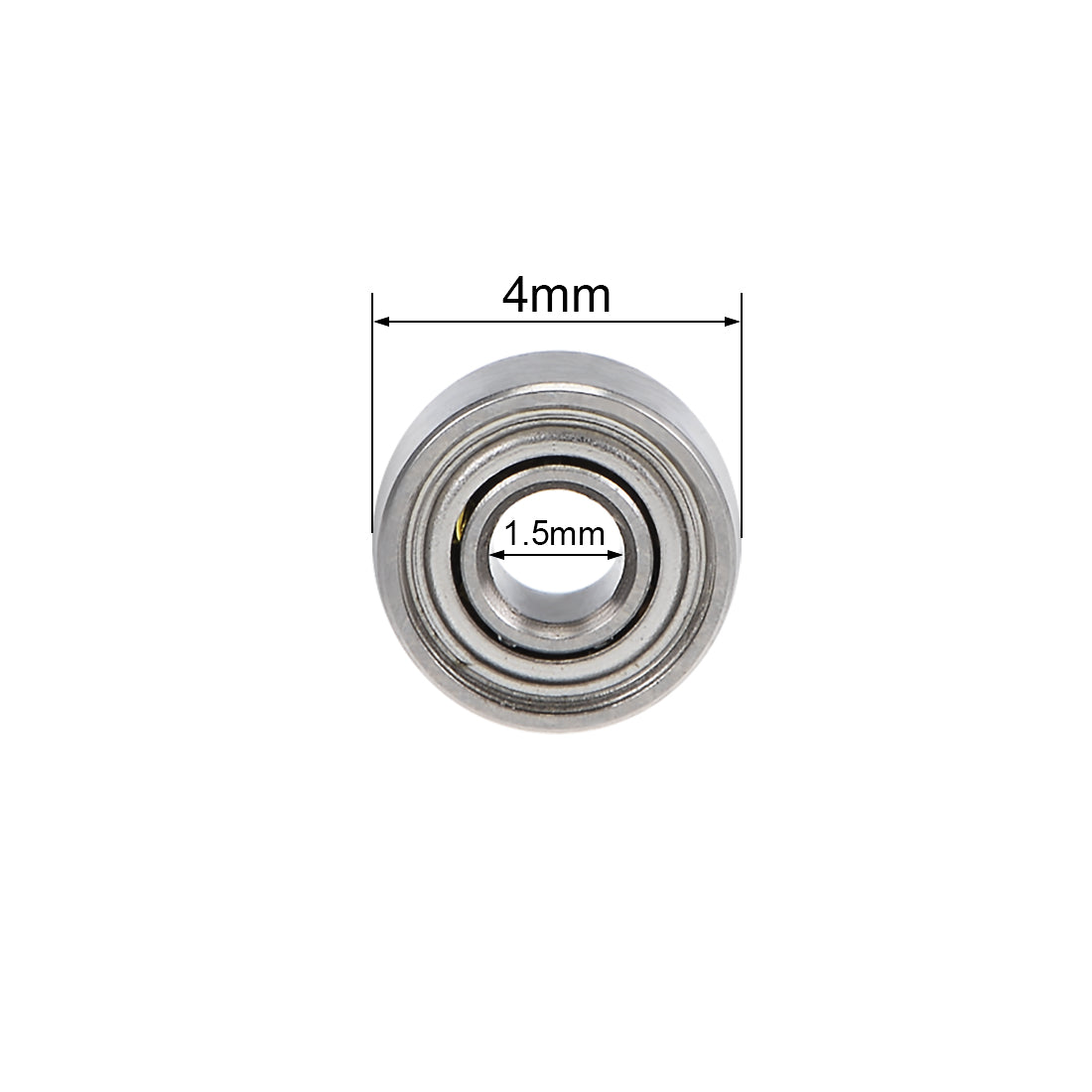 uxcell Uxcell 681XZZ Ball Bearings Z2 1.5x4x2mm Double Shielded Chrome Steel 20pcs