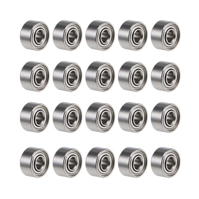 Harfington Uxcell 681XZZ Ball Bearings Z2 1.5x4x2mm Double Shielded Chrome Steel 20pcs