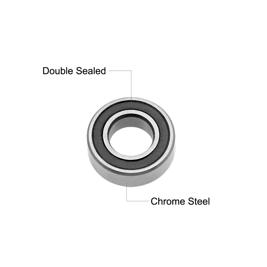 uxcell Uxcell Deep Groove Ball Bearings Metric Double Sealed Chrome Steel P0 Z2 Level