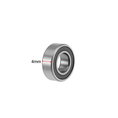 Harfington Uxcell Deep Groove Ball Bearings Metric Double Sealed Chrome Steel P0 Z2 Level