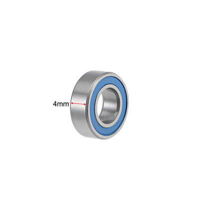 Harfington Uxcell 20 Stück Rillenkugellager MR126-2RS 6mm Innendurchm. 12mm Außendurchm. 4mm Bohrung Doppelt Abgedichtet Chromstahl Blau Dichtung Z2