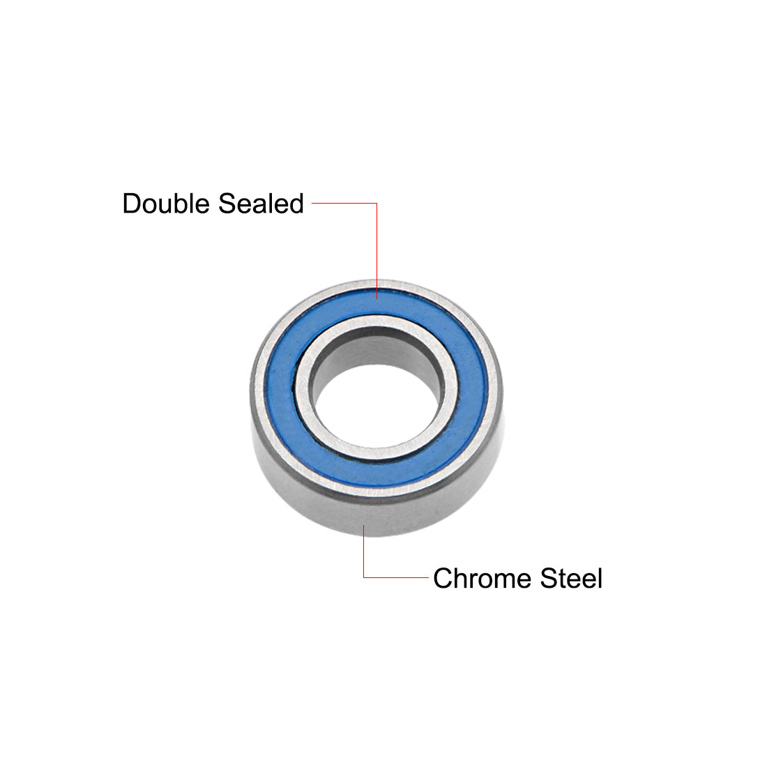 uxcell Uxcell Deep Groove Ball Bearings Metric Double Sealed Chrome Steel Blue P0 Z2