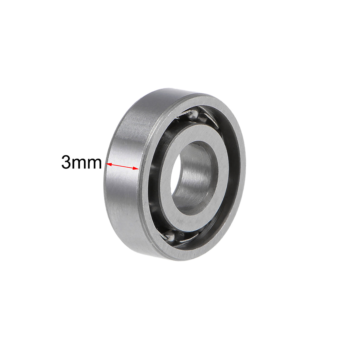 uxcell Uxcell Deep Groove Ball Bearings Metric Open Type Chrome Steel ABEC1 Z2