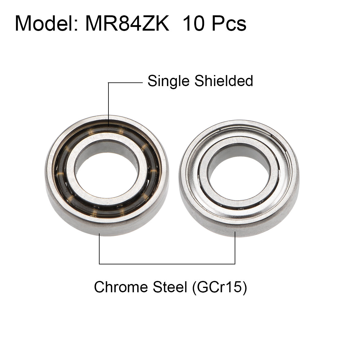 Harfington Deep Groove Ball Bearings Bore Single Shielded Chrome Steel