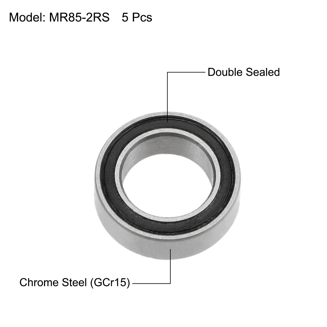 uxcell Uxcell Deep Groove Ball Bearing Metric Double Shielded Chrome Steel P0 Z2