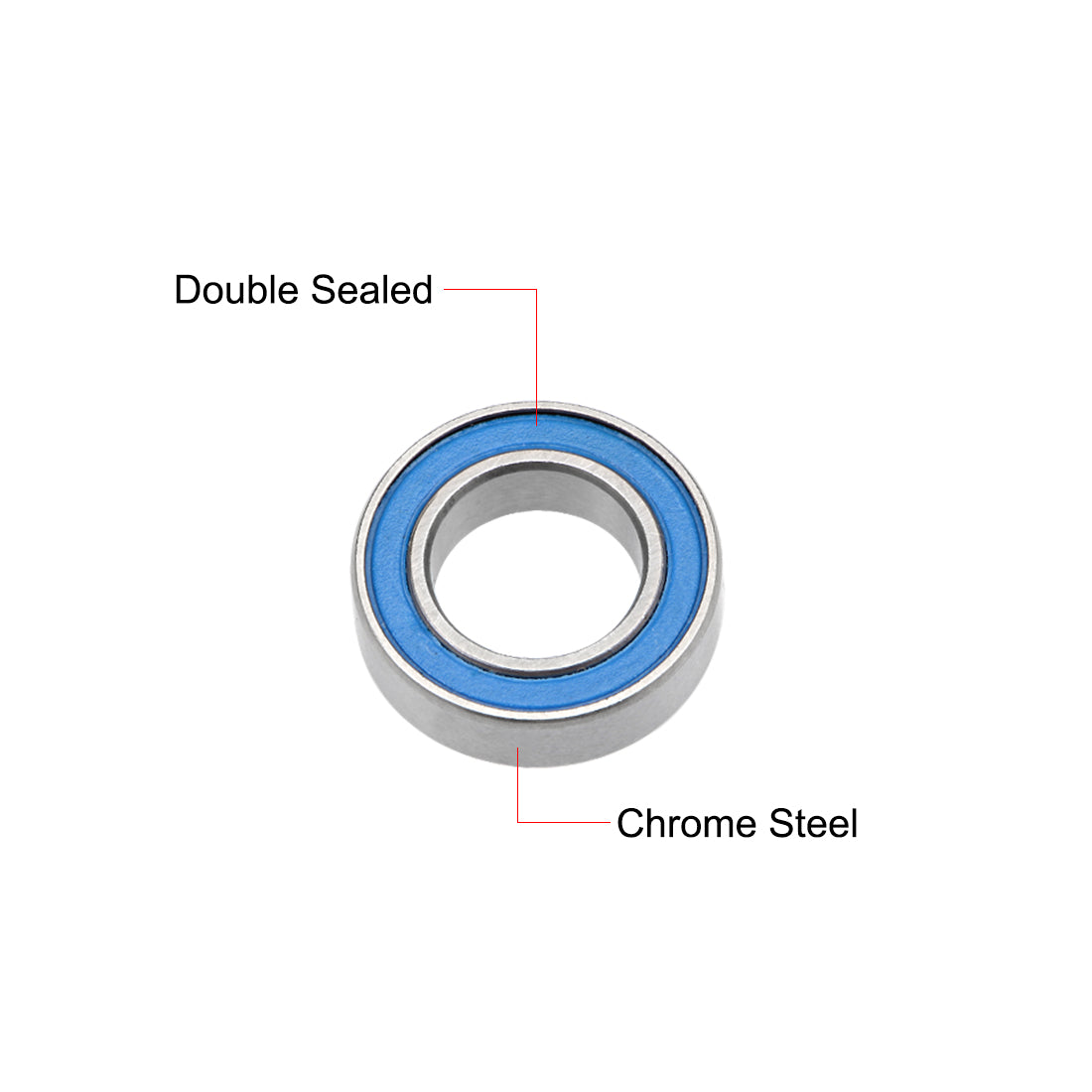 uxcell Uxcell Deep Groove Ball Bearings Metric Double Seal Chrome Steel P0 Z2