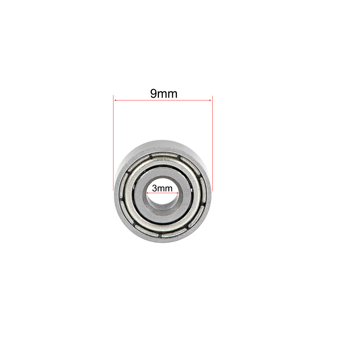 uxcell Uxcell MR93ZZ Ball Bearings Z2 3x9x4mm Double Shielded Chrome Steel 5pcs