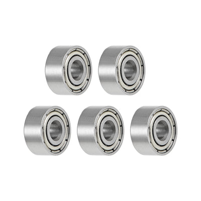 Harfington Uxcell MR93ZZ Ball Bearings Z2 3x9x4mm Double Shielded Chrome Steel 5pcs