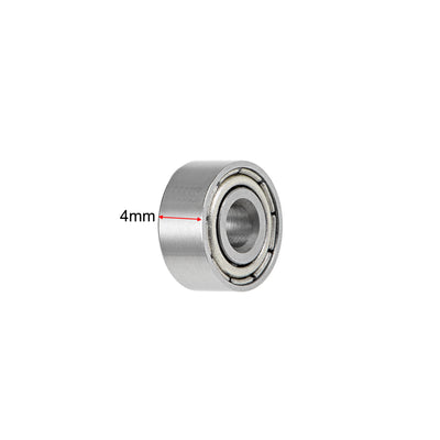 Harfington Uxcell Miniature Deep Groove Ball Bearing Double Shielded Chrome Steel