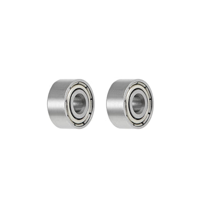 Harfington Uxcell Miniature Deep Groove Ball Bearing Double Shielded Chrome Steel