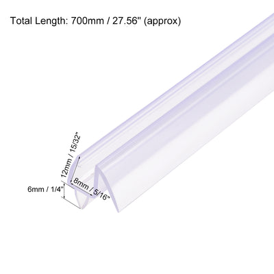 Harfington Uxcell rahmenloser Glasduschtürkehrer Tür Dicht Streifen  mit 1/4Zoll Tropfschiene