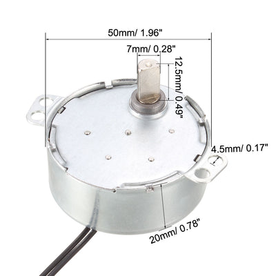 Harfington Uxcell Synchronous Synchron Motor AC 220-240V 4W 9-11RPM/MIN 50-60Hz CCW/CW for Hand-Made, Model or Guide Motor