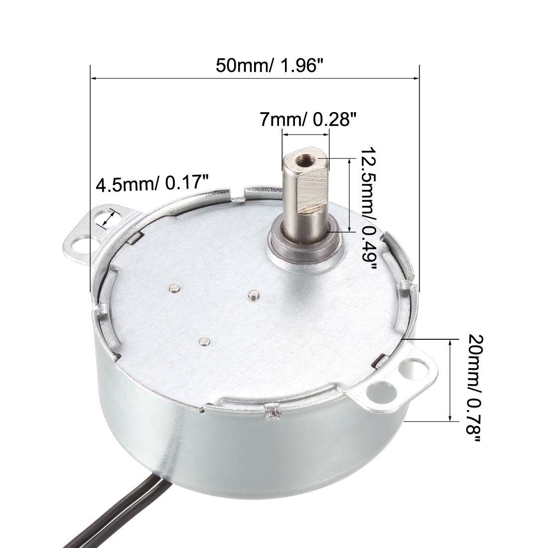 uxcell Uxcell Synchronous Motor AC 220-240V 4W 45-54RPM/MIN 50-60Hz CCW/CW for Hand-Made, Model or Guide Motor