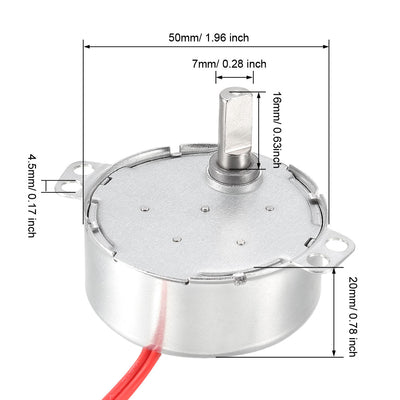 Harfington Uxcell Synchronmotor AC 24V 4W 5-6RPM/MIN 50-60Hz CW handgefertigte, Modell-, Leitmotor