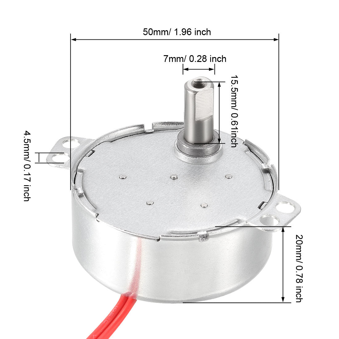 uxcell Uxcell Plattenspieler Synchronmotor 50-60Hz 24V DC CCW 4W (5-6 U / min)