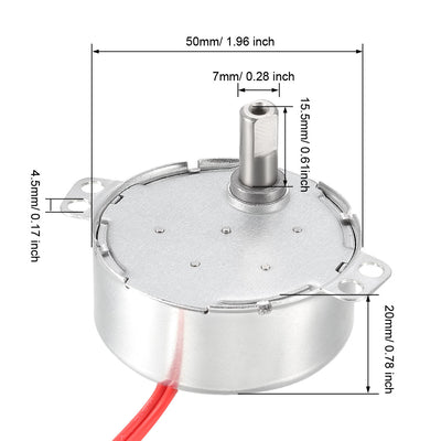 Harfington Uxcell Plattenspieler Synchronmotor 50-60Hz 24V DC CCW 4W (5-6 U / min)