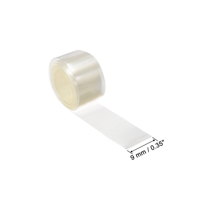 Harfington Uxcell PVC Heat Shrink Tube 9mm Flat Width Wrap for Electronic Parts 5 Meter Clear