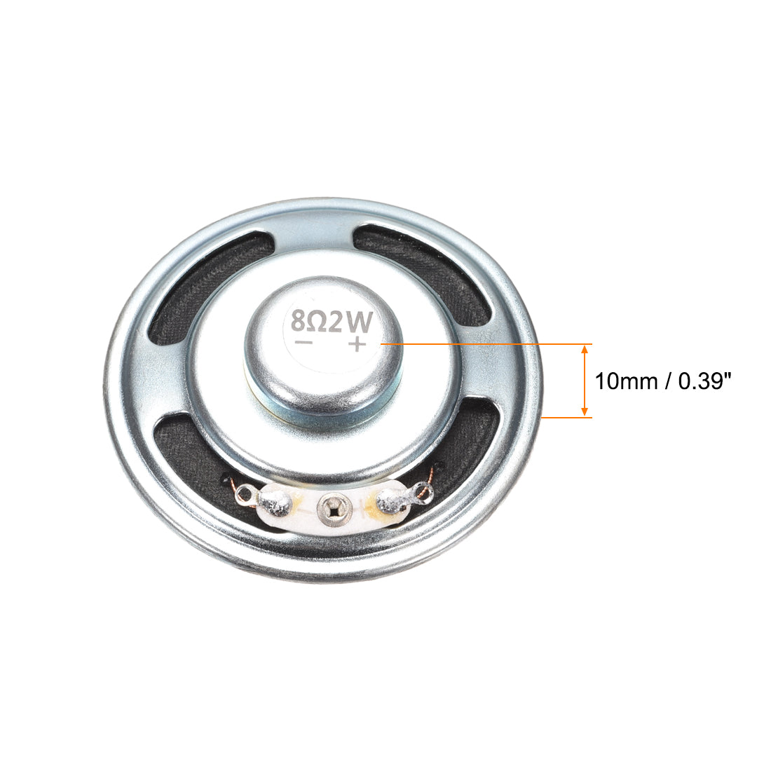 uxcell Uxcell 2Stk. 2W 8 Ohm DIY Magnetischer Lautsprecher 50mm Runde Form Ersatz Lautsprecher