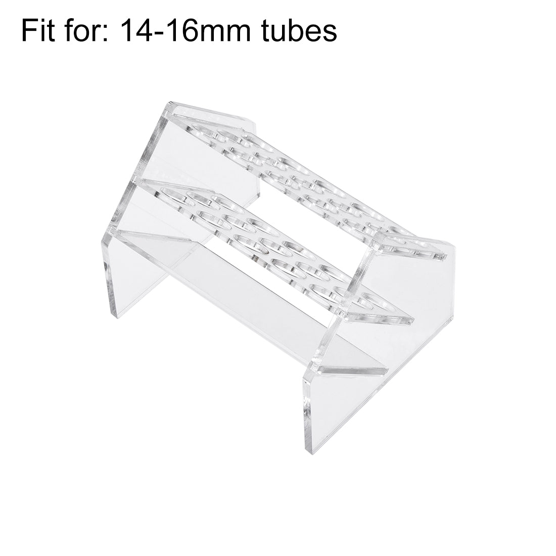 uxcell Uxcell Schräggestell-Acryl-Reagenzglashalter 15 Vertiefungen für 10/15ml Röhrchen klar